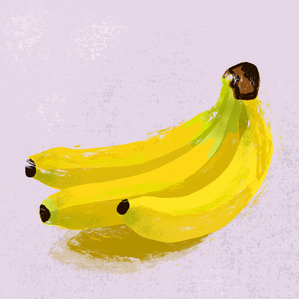 sarah chand food illustration banane (digitale illustration)